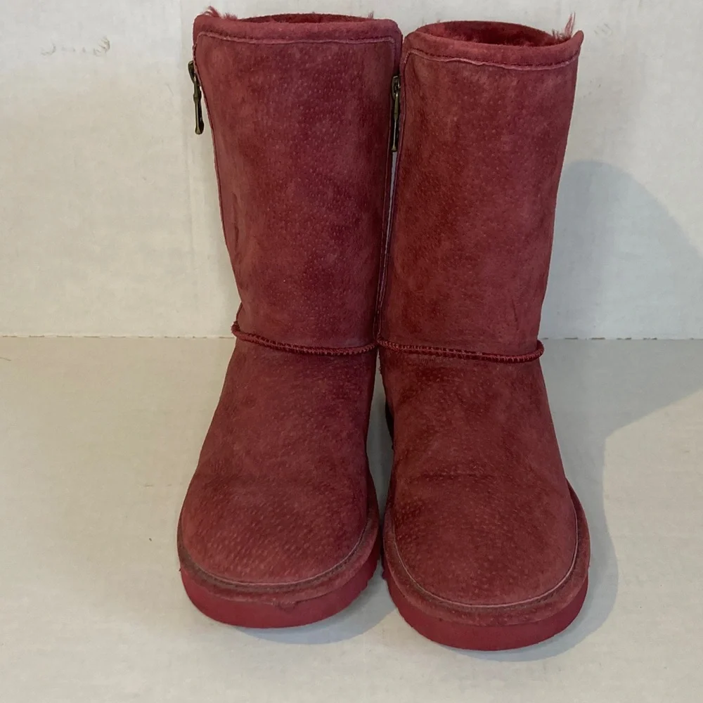 Lam Women Pink Suede Boots Size 6